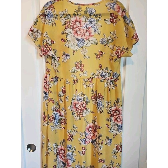 Lavender Field Sheer Floral Tie Front Duster Small Festival Beach Cottagecore - Picture 14 of 16